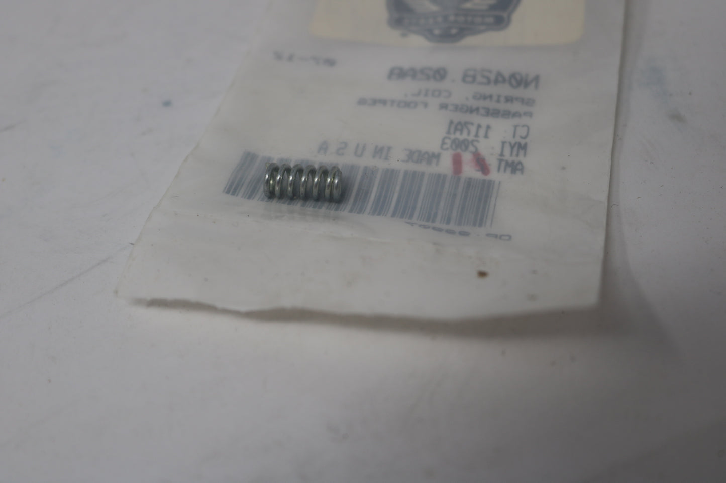 N0428.02A8 NEW OEM BUELL PASSENGER FOOT PEG COIL SPRING N0428.02A8