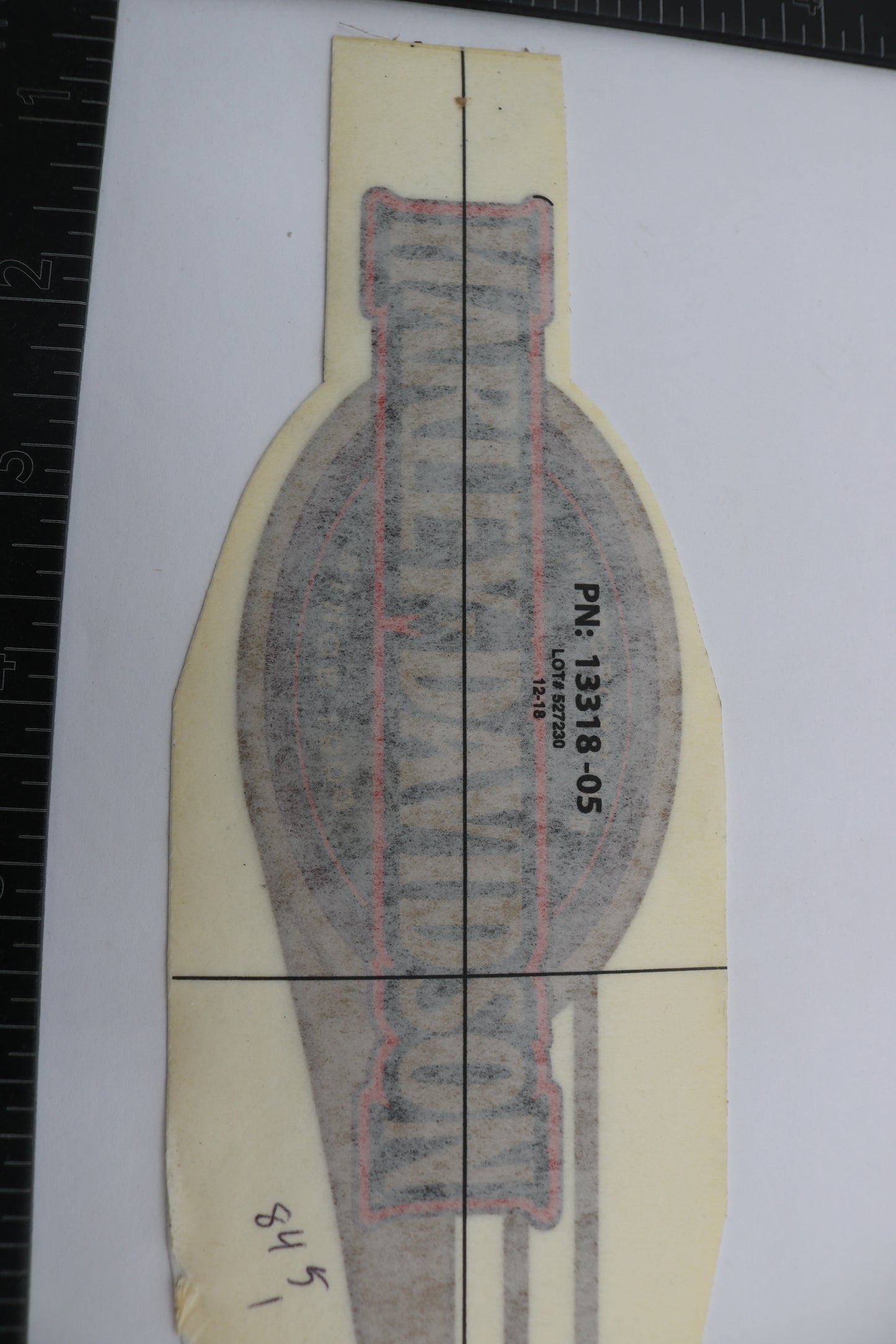 13318-05 NEW OEM 2005 HARLEY-DAVIDSON HERITAGE SOFTAIL LEFT GAS TANK DECAL RED/G0LD