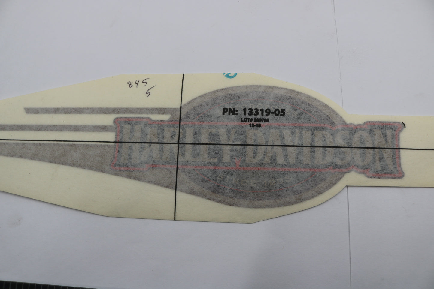 13319-05 NEW OEM 2005 HARLEY-DAVIDSON HERITAGE SOFTAIL RIGHT GAS TANK DECAL RED/GOLD
