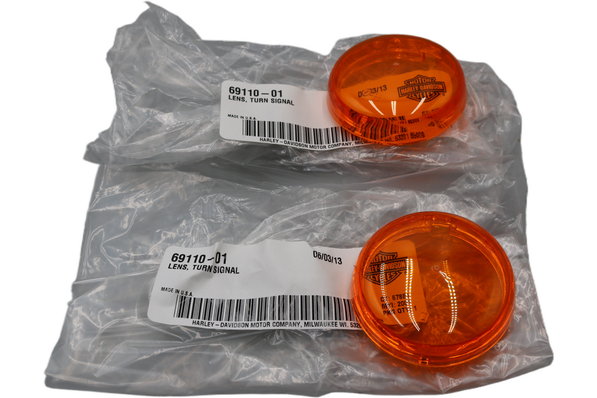 69110-01 NEW OEM HARLEY-DAVIDSON TURN SIGNAL LENS PAIR SOFTAIL