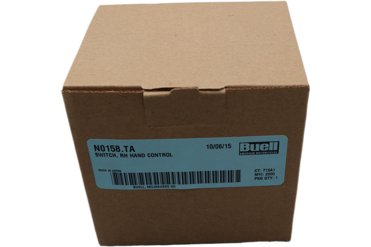 N0158.TA NEW NOS OEM BUELL RIGHT HAND SWITCH CONTROL XB, 1125r /CR, N0158.TA