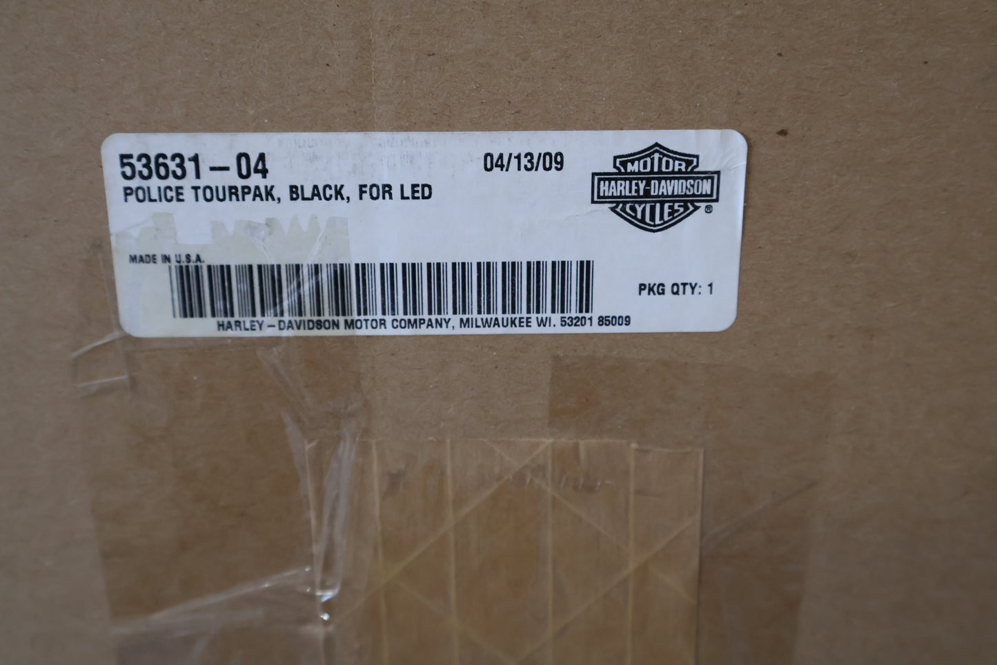 53631-04 NEW OEM 2000-2013 HARLEY-DAVIDSON FLHP FLHTP VIVID BLACK TOUR PACK