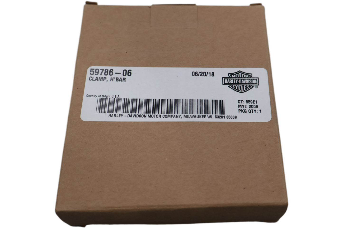 59786-06 NEW OEM 2006-2013 HARLEY-DAVIDSON DYNA FXD HANDLEBAR CLAMP