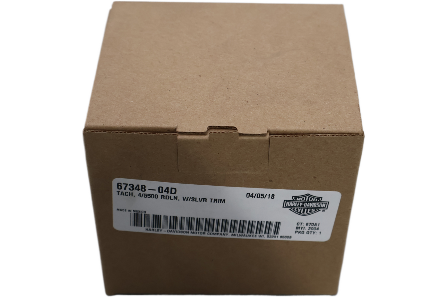 67348-04D NEW OEM 2004-2013 HARLEY-DAVIDSON TOURING TACH REDLINE 5500 4"