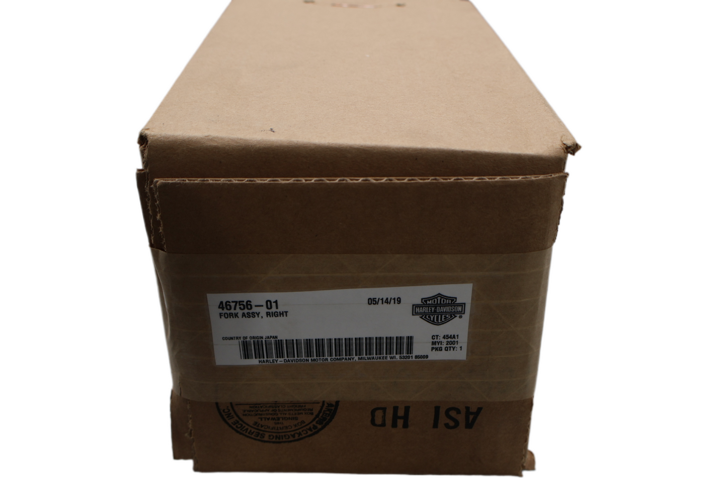 46756-01 NEW OEM 2002-2006 HARLEY-DAVIDSON VRSC VROD RIGHT FORK ASSEMBLY