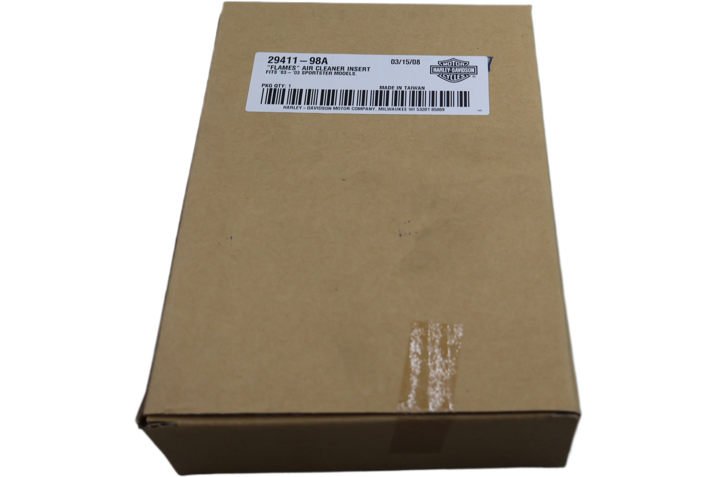 29411-98A NEW OEM 1983-2003 HARLEY-DAVIDSON SPORTSTER XL FLAMES AIR CLEANER TRIM INSERT