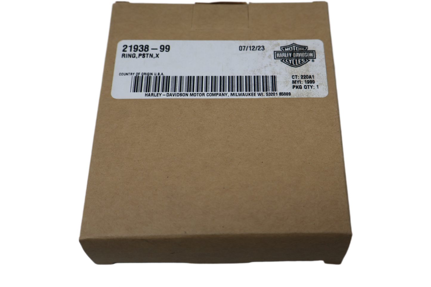 21938-99 NEW OEM 1999-2006 HARLEY-DAVIDSON TWIN CAM PISTON RING KTI +.010"