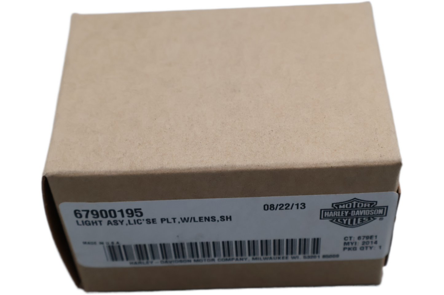 67900195 NEW OEM HARLEY-DAVIDSON LICENSE PLATE LIGHT ILLUMINATOR