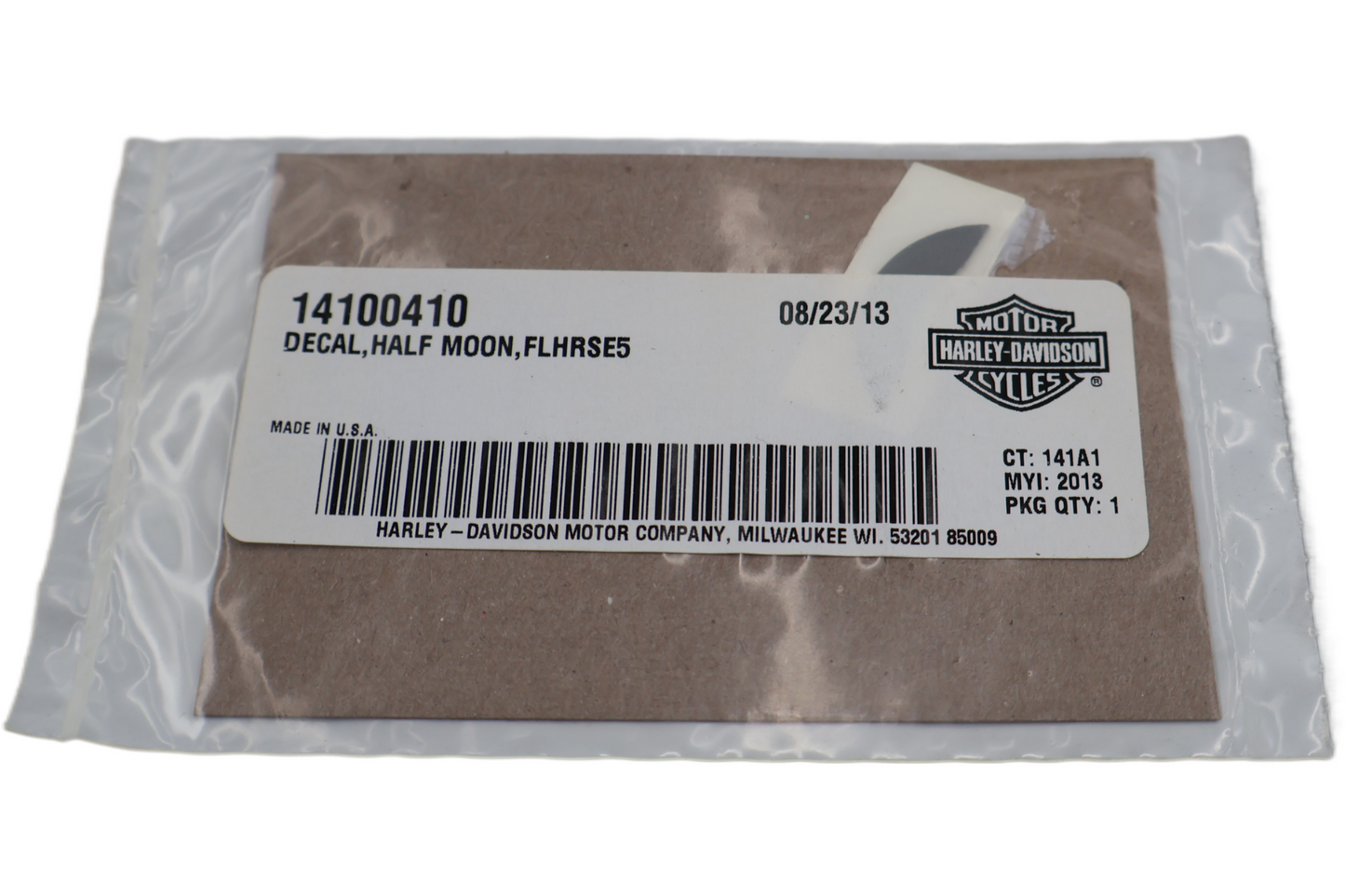 14100410 NEW OEM 2013 HARLEY-DAVIDSON FLHRSE5 HALF MOON CONSOLE DECAL