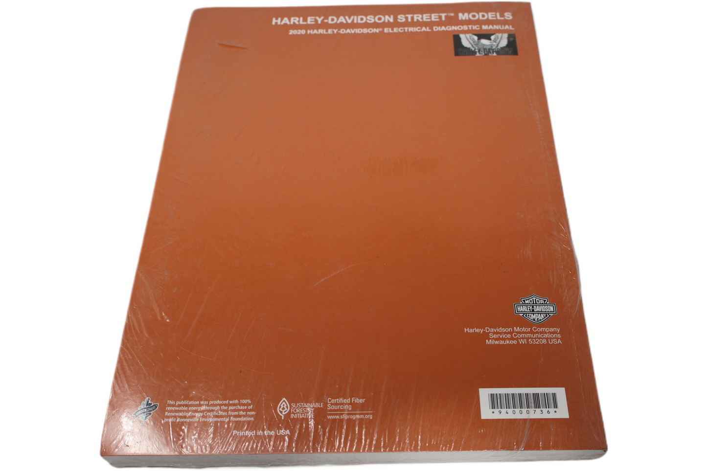 94000736 2020 HARLEY-DAVIDSON XG STREET MODELS ELECTRICAL DIAGNOSTIC MANUAL