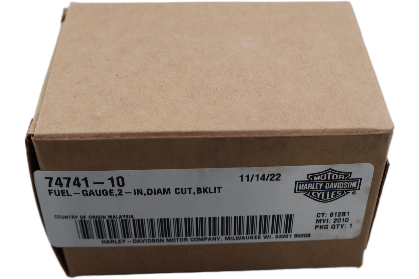 74741-10 NEW OEM 2004-2013 HARLEY-DAVIDSON TOURING DIAMOND CUT FUEL GAUGE