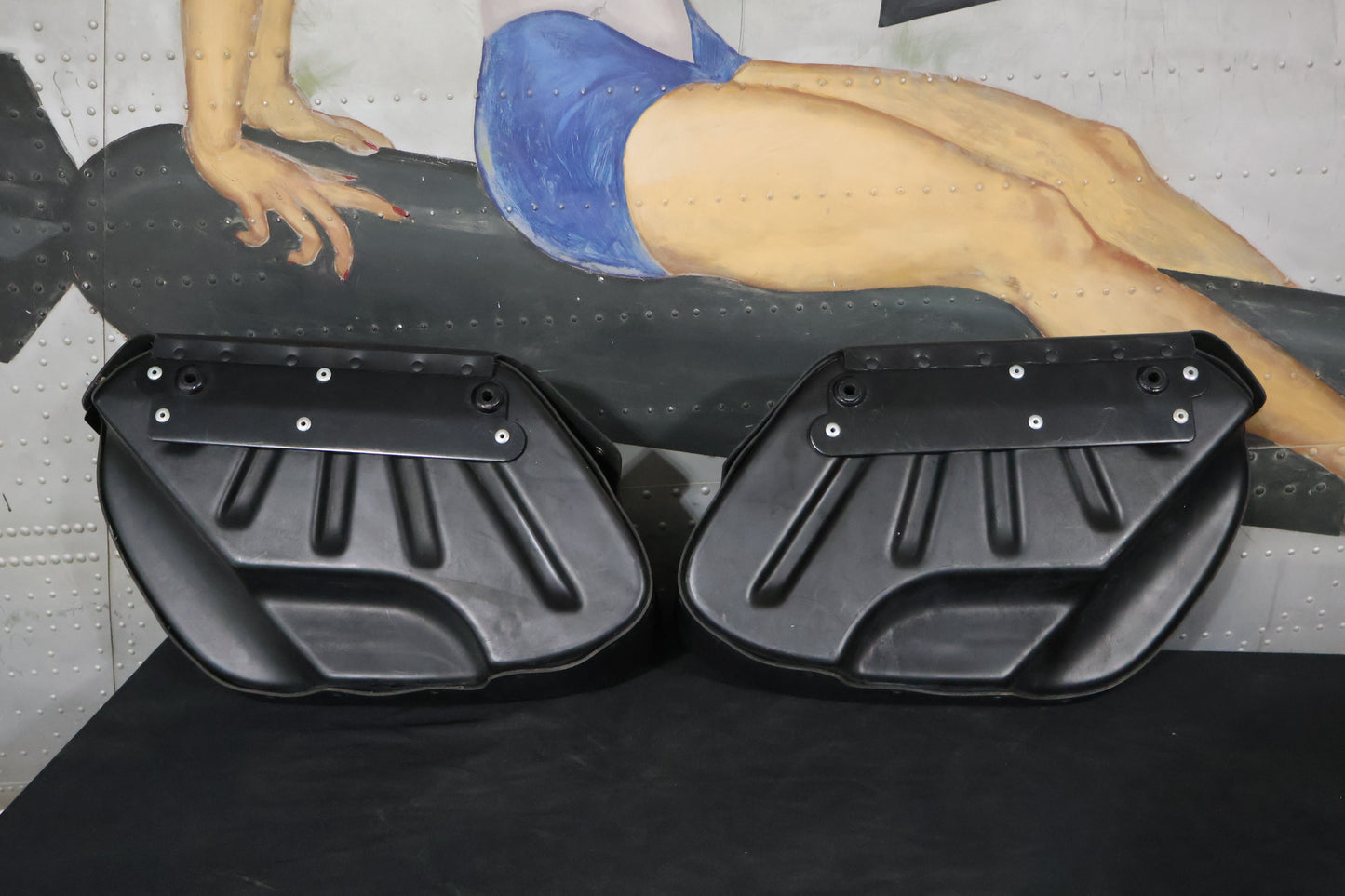 2002-2005 HARLEY DYNA FXD FXDX RIGID MOUNT SADDLEBAGS | OEM TAKE OFF #90564-02