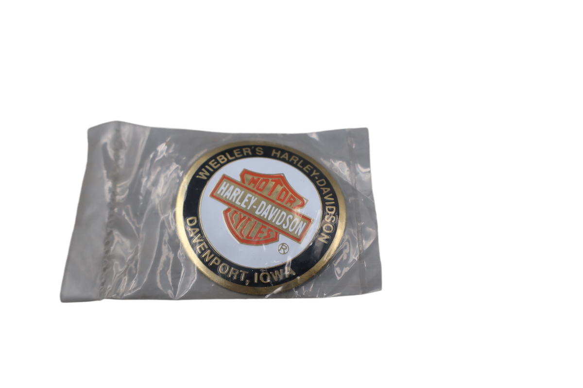 WIEBLERS HARLEY-DAVIDSON DAVENPORT IOWA CURVED ORANGE DIPSTICK DIP DOT | NEW