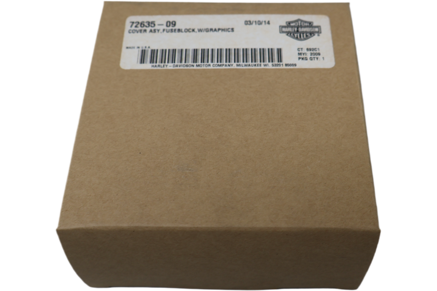 72635-09 NEW OEM HARLEY-DAVIDSON FUSE BLOCK COVER W/GRAPHICS