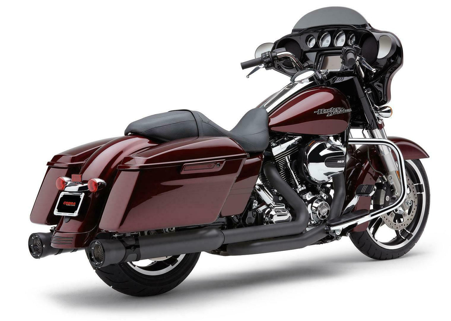 6216RB NEW COBRA 4" RACEPRO MUFFLERS BLACK FIT 2017-2025 HARLEY TOURING MODELS