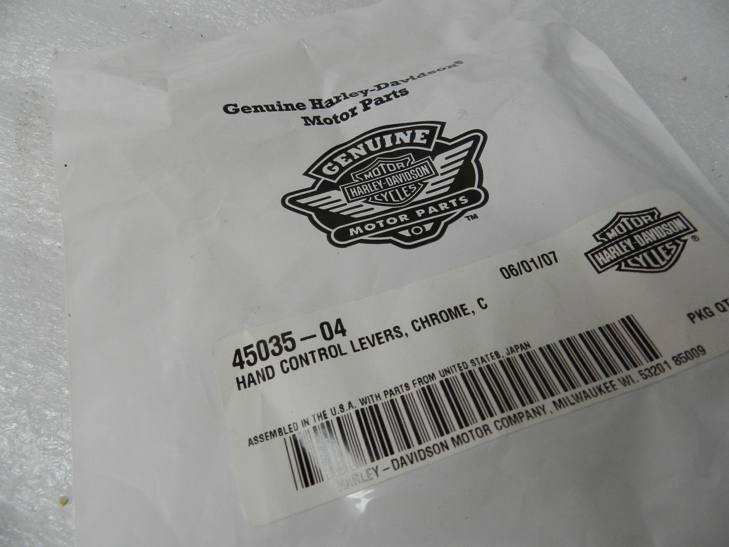 45035-04 NEW OEM 2004-2006 HARLEY-DAVIDSON SPORTSTER CHROME CLUTCH LEVER