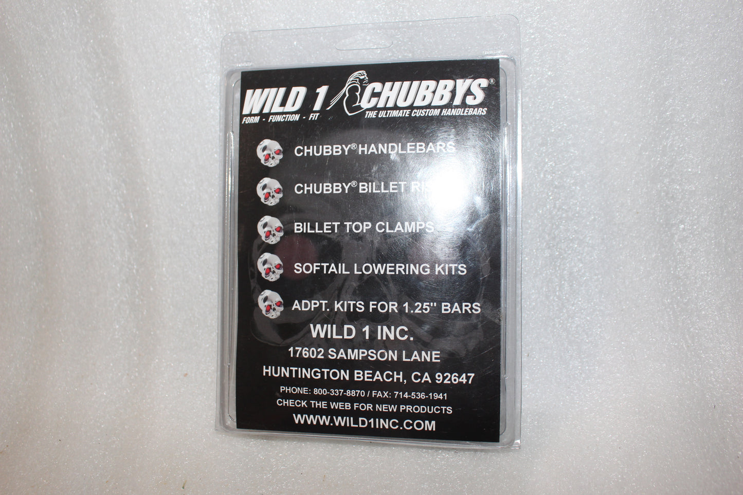0602-0387 NEW WILD 1 CHUBBY BILLET HANDLEBAR RISERS PAIR SET SOFTAIL DYNA