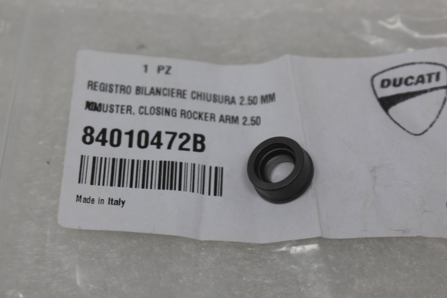 84010472B NEW OEM 2013-2025 DUCATI ADJUSTER, CLOSING ROCKER ARM 2.50MM PANIGALE DIAVEL