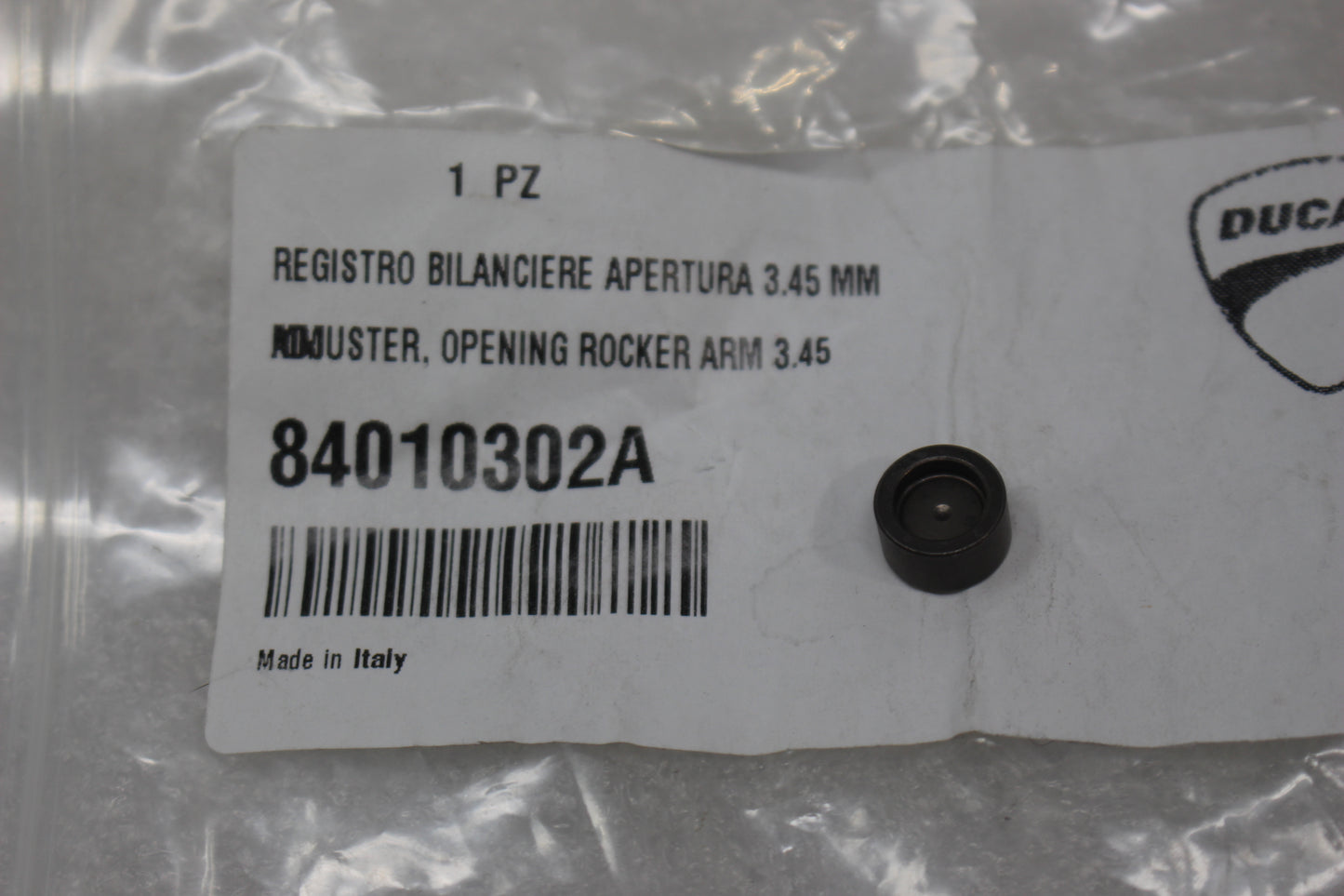 84010302A NEW OEM 2013-2025 DUCATI ADJUSTER, OPENING ROCKER ARM 3.45MM DIAVEL MONSTER