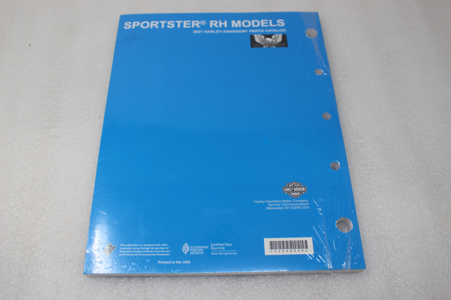 94000909 NEW OEM 2021 HARLEY-DAVIDSON SPORTSTER RH MODELS PARTS CATALOG