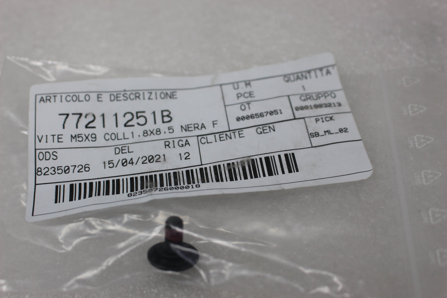 77211251B NEW OEM 2011-2025 DUCATI SCREW M5X9 DIAVEL HYPERMOTARD MONSTER