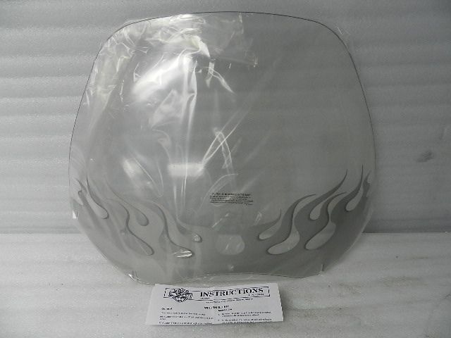 57777-04 NEW OEM 1998-2013 HARLEY-DAVIDSON FLTR/X/U ROADGLIDE FLAMED WINDSHIELD