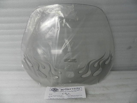 57777-04 NEW OEM 1998-2013 HARLEY-DAVIDSON FLTR/X/U ROADGLIDE FLAMED WINDSHIELD