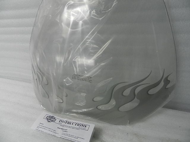 57777-04 NEW OEM 1998-2013 HARLEY-DAVIDSON FLTR/X/U ROADGLIDE FLAMED WINDSHIELD