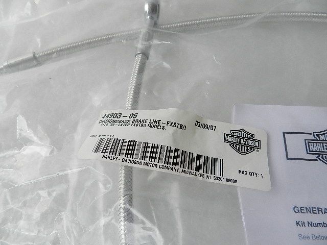 44903-05 NEW OEM 1999 AND NEWER HARLEY-DAVIDSON FXSTB/I DIAMONDBACK BRAKE LINE
