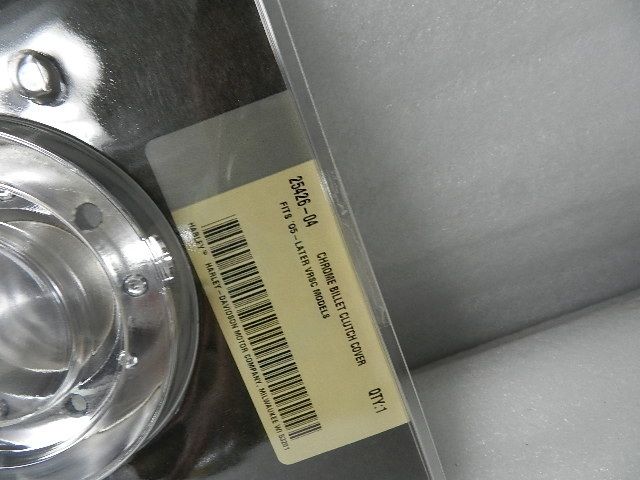 25426-04 NEW OEM 2005 AND NEWER HARLEY-DAVIDSON VROD CHROME BILLET CLUTCH COVER