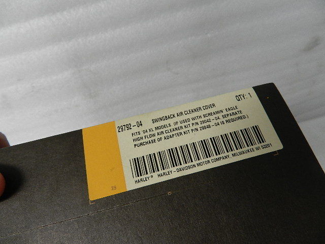 29792-04 NEW OEM 2004-2020 HARLEY-DAVIDSON SPORTSTER SWINGBACK AIR CLEANER COVER