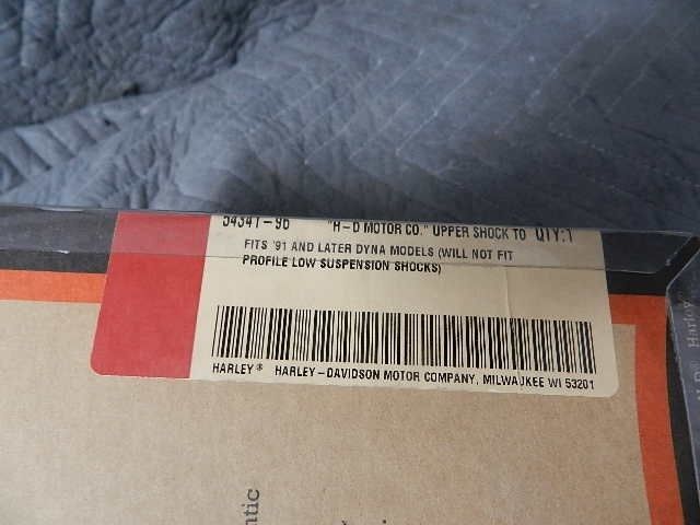 54341-96 NEW OEM 1991-1999 HARLEY-DAVIDSON DYNA CHROME UPPER SHOCK TOWER COVERS