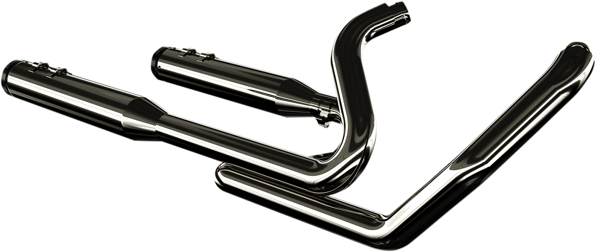 1800-1968 NEW KROMEWERKS 2-INTO-2 CROSSOVER W/4" ECLIPSE MUFFERS FITS 2009-2016 HARLEY TOURING