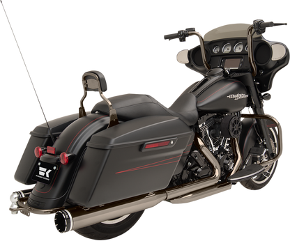 1800-1968 NEW KROMEWERKS 2-INTO-2 CROSSOVER W/4" ECLIPSE MUFFERS FITS 2009-2016 HARLEY TOURING