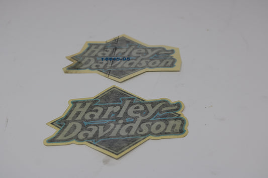 14445-95 NEW OEM HARLEY-DAVIDSON SPORTSTER DYNA TOURING SOFTAIL GAS TANK DECALS PAIR 14445-95