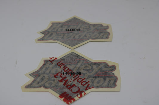 14446-95 NEW OEM HARLEY-DAVIDSON SPORTSTER DYNA TOURING SOFTAIL GAS TANK DECALS PAIR