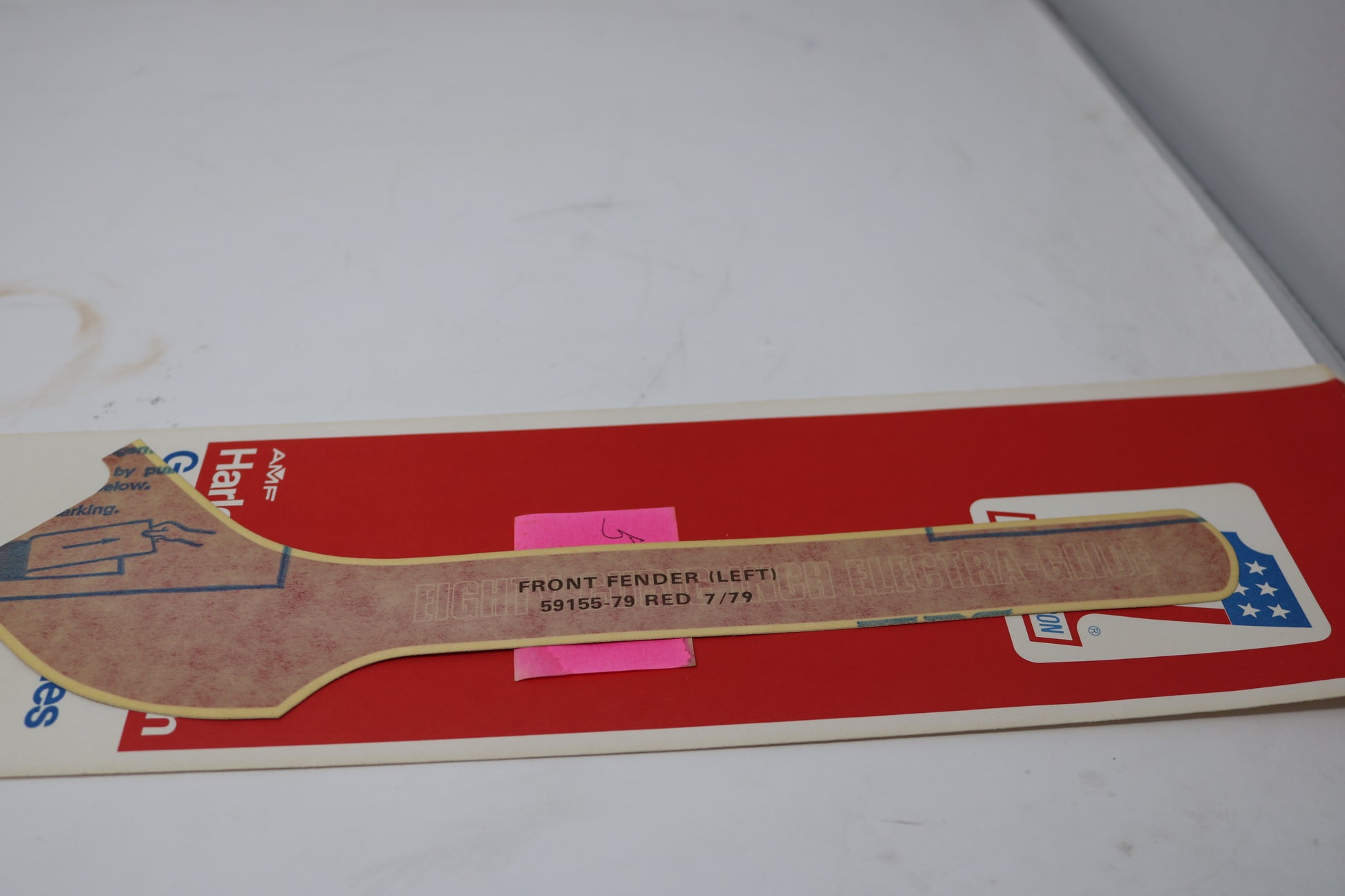 59155-79 NEW OEM HARLEY -DAVIDSON 80CI 80 CUBIC INCH ELECTRA GLIDE LEFT FRONT FENDER DECAL