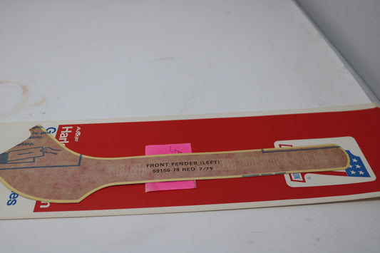 59155-79 NEW OEM HARLEY -DAVIDSON 80CI 80 CUBIC INCH ELECTRA GLIDE LEFT FRONT FENDER DECAL