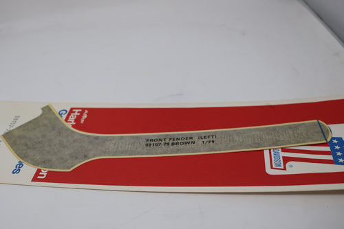 59157-79 NEW OEM HARLEY-DAVIDSON 80CI 80 CUBIC INCH ELECTRA GLIDE LEFT FRONT FENDER DECAL BROWN