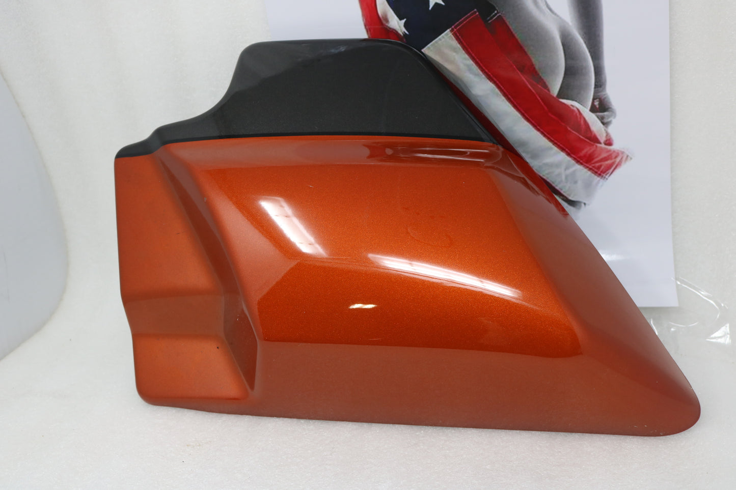 57200196EOY NEW OEM  2009-2023 HARLEY-DAVIDSON TOURING LEFT SIDE FAIRING SCORCHED ORANGE
