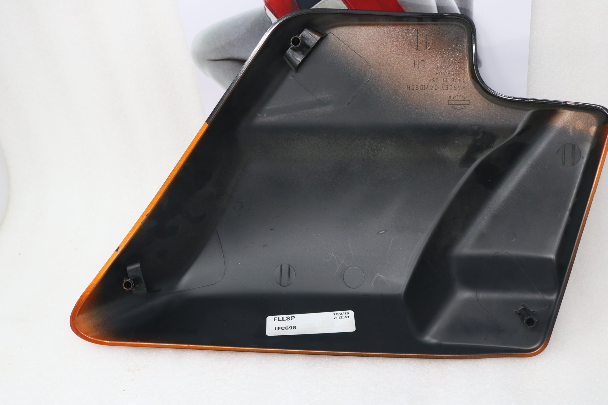 57200196EOY NEW OEM  2009-2023 HARLEY-DAVIDSON TOURING LEFT SIDE FAIRING SCORCHED ORANGE