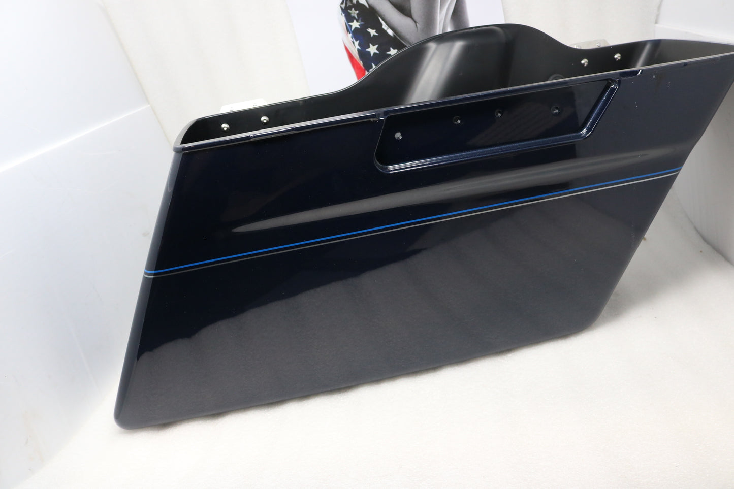 90651-08CPS NEW OEM 1997-2013 HARLEY-DAVIDSON TOURING RIGHT SADDLEBAG BOTTOM DK BLUE 90651-