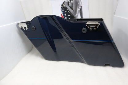 90651-08CPS NEW OEM 1997-2013 HARLEY-DAVIDSON TOURING RIGHT SADDLEBAG BOTTOM DK BLUE 90651-