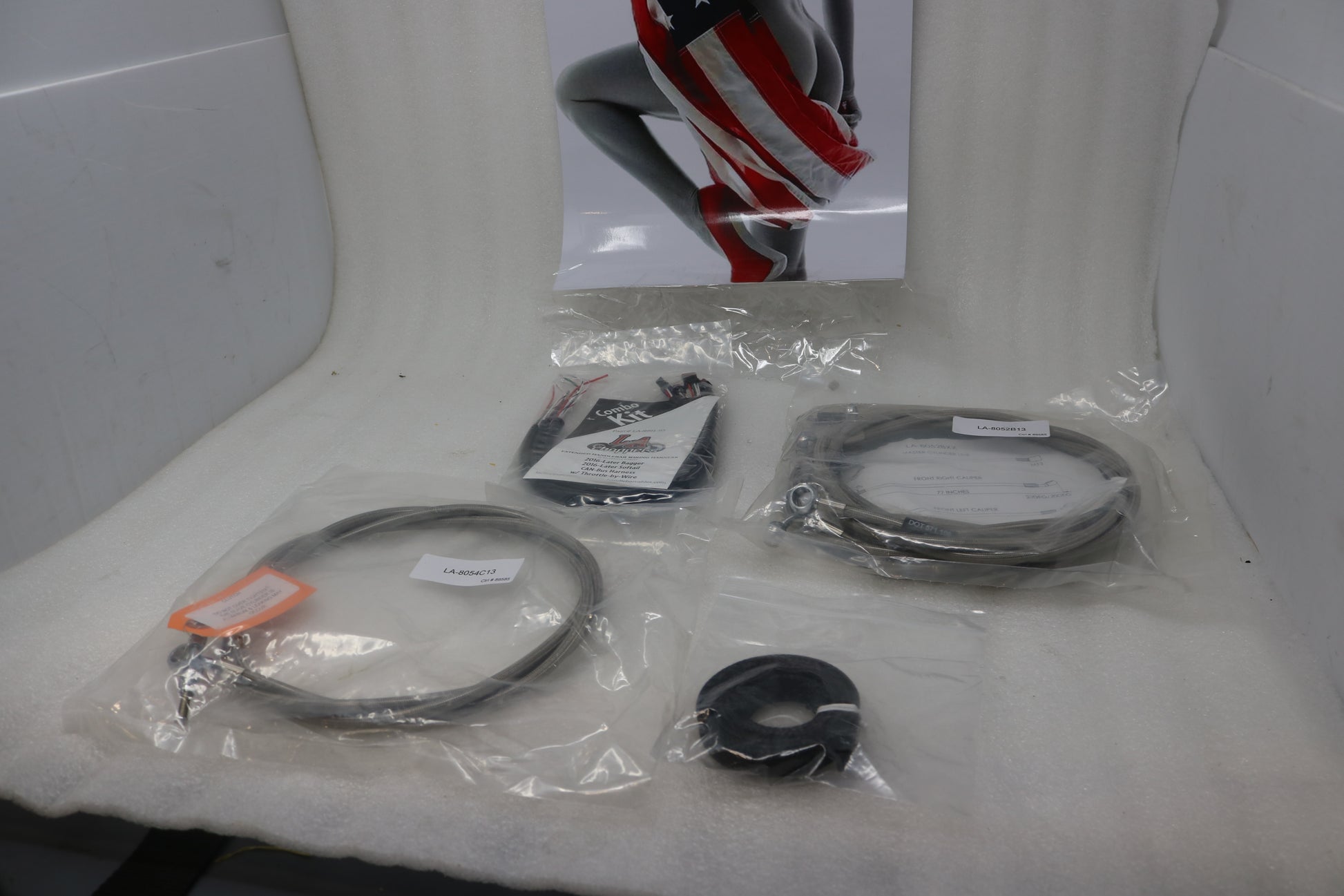 LA-8054KT2-13 NEW LA CHOPPERS CABLE KIT 12-14" FITS 2017 AND NEWER HARLEY TOUIRING  0610-1943