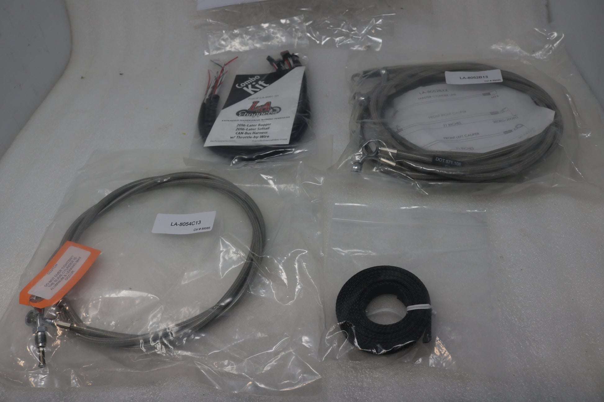LA-8054KT2-13 NEW LA CHOPPERS CABLE KIT 12-14" FITS 2017 AND NEWER HARLEY TOUIRING  0610-1943