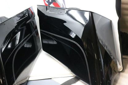 90201093BHY NEW OEM 2014-2023 HARLEY-DAVIDSON TOURING VIVID BLACK EXTENDED SADDLEBAG KIT