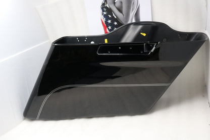 90201093BHY NEW OEM 2014-2023 HARLEY-DAVIDSON TOURING VIVID BLACK EXTENDED SADDLEBAG KIT