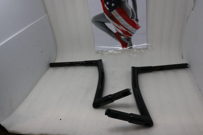 0601-4759 NEW FAT BAGGERS HANDLEBAR EZ INSTALL BLACK 14" 1 1/4" POINTED TOP FITS HARLEY TOURING