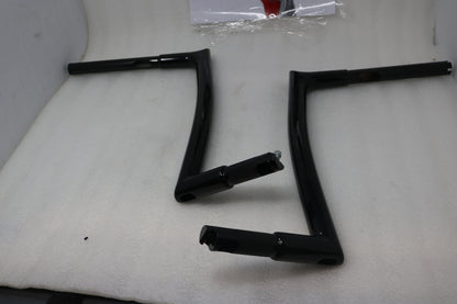 0601-4759 NEW FAT BAGGERS HANDLEBAR EZ INSTALL BLACK 14" 1 1/4" POINTED TOP FITS HARLEY TOURING