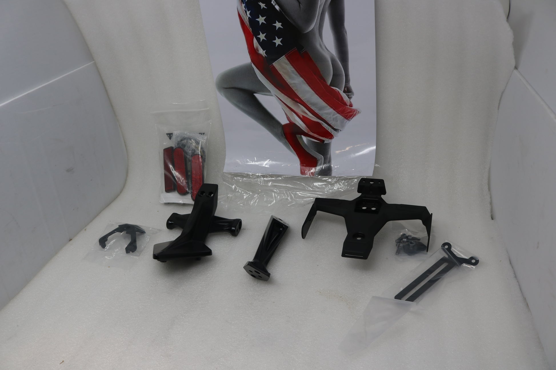 A9708391 NEW OEM 2006-2020 TRIUMPH DAYTONA 675 SPEED TRIPLE LICENSE PLATE HOLDER KIT